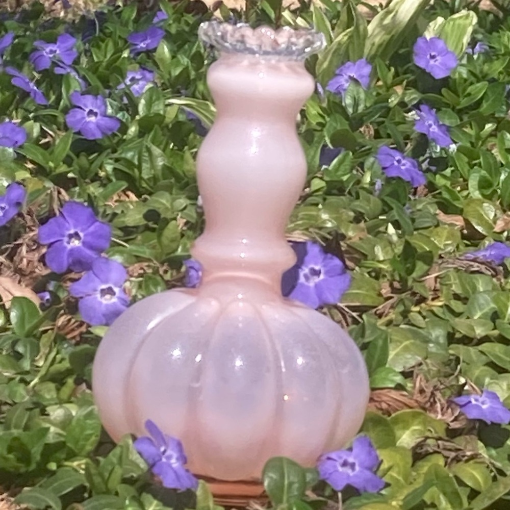 Fenton Pink Melon Perfume Bottle/Vase!!